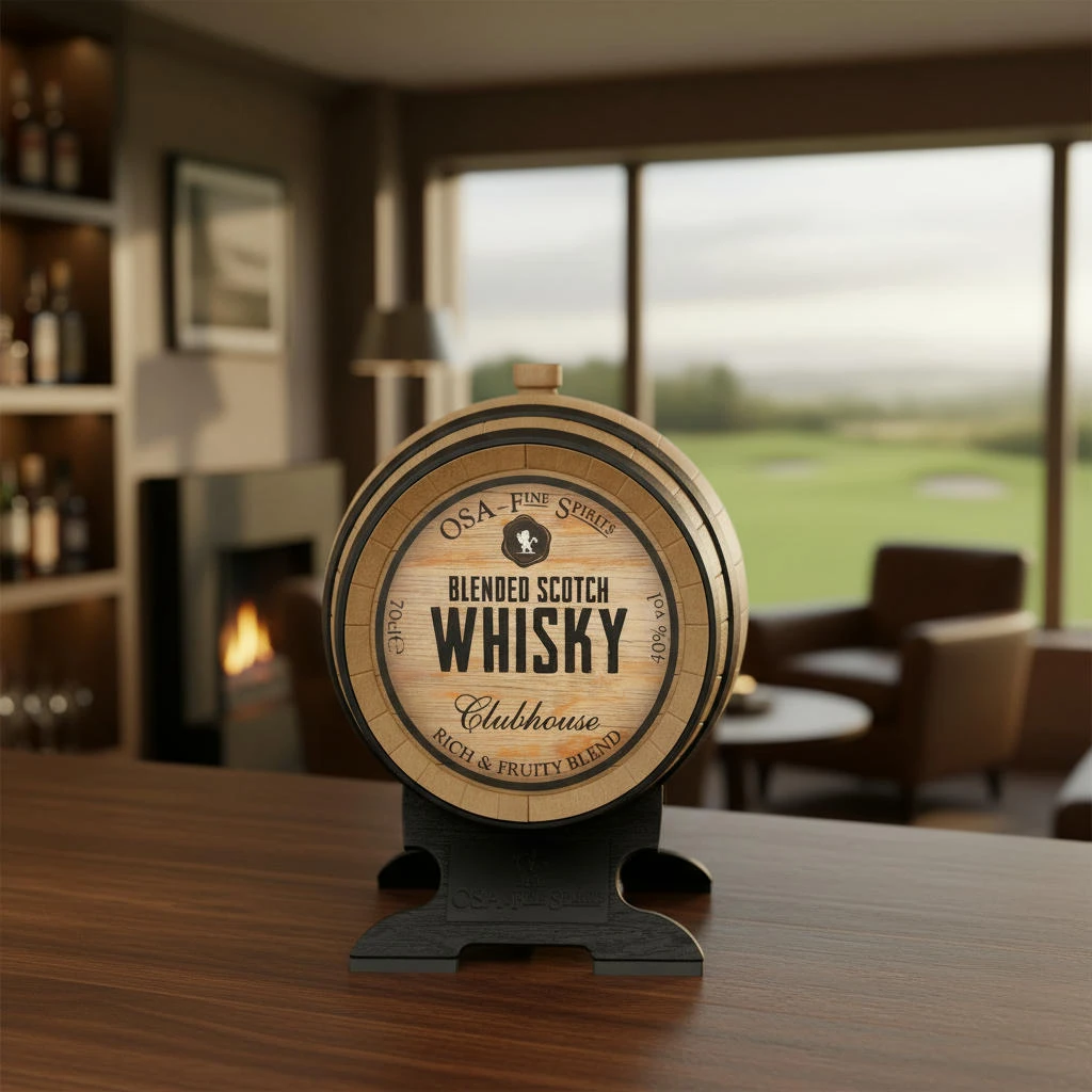 Old St. Andrews Clubhouse Whisky Barrel 70 cl L-52-158-00 by Barlife color Svart