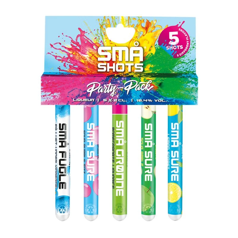 Små Party Pack Mix (5x2cl RØR) 64237 by SMÅ color Svart