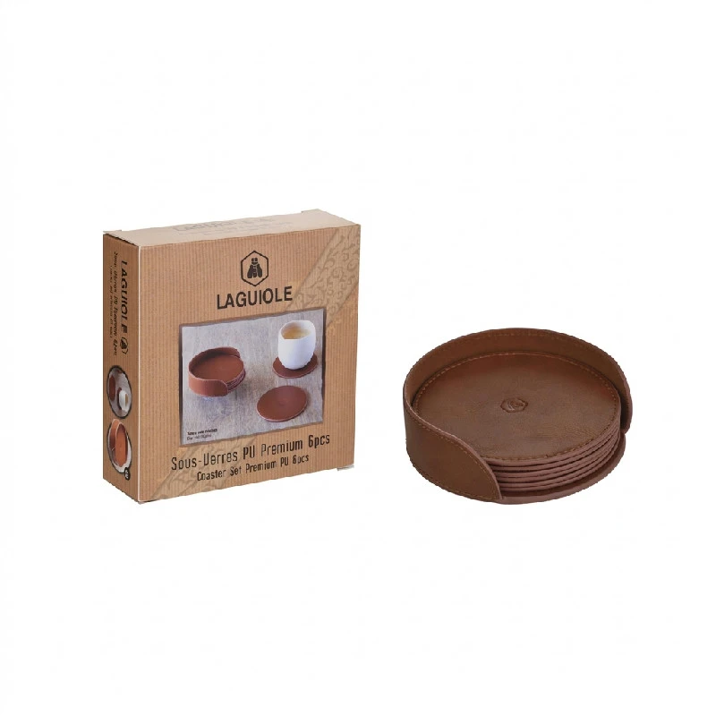 Laguiole Untersetzer-Set Premium PU – 6 Stk. 40269095 by Laguiole color Svart
