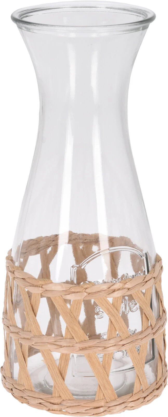 Karaffe mit Rattan 1200ml CD1002360 by Koop color Helder