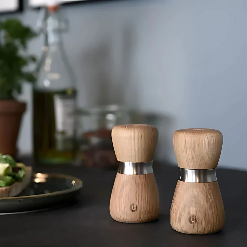 CrushGrind Salz- und Pfeffermühle Kyoto Eiche 10 cm 23195003 by CrushGrind color Bruin