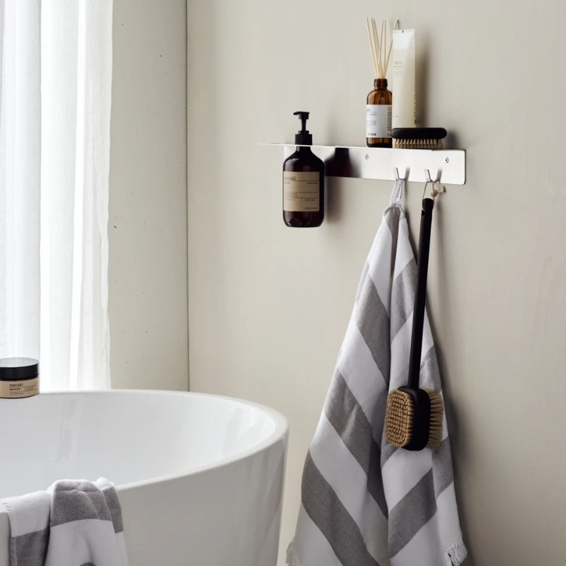 Meraki Flaschenhalterung mit Haken, Gebürstetes Silber-Finish 308580104 by Meraki color Svart