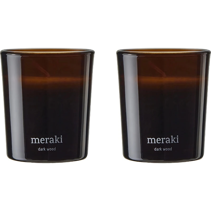 Meraki Duftkerzen, Dark Wood, Braun 2 Stk. 366650301 by Meraki color Bruin