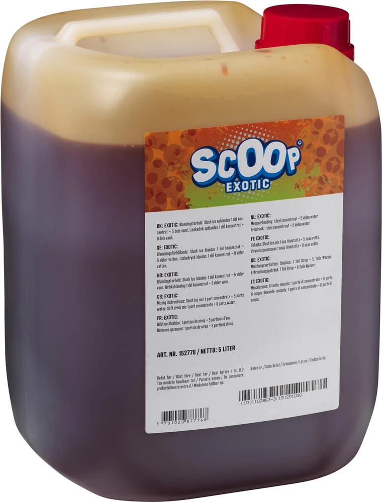 Scoop Slush-Eis Konzentrat Exotic, 5L 65716 by SCOOP color Svart