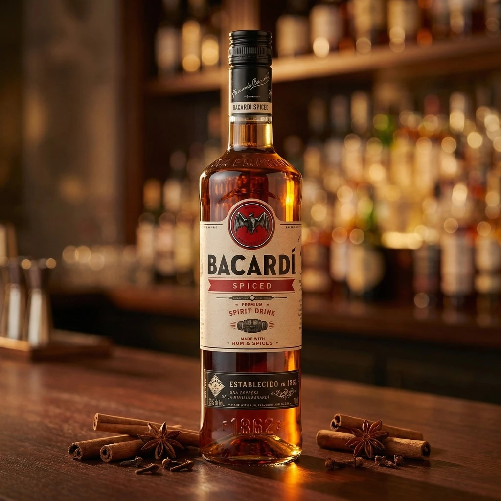 Bacardi Spiced Rum FL 70 54390 by BACARDI color Svart