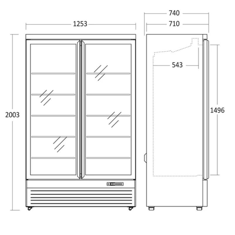 Display-Gefrierschrank – DF1006BD – Scandomestic 25324010000DF1006BD by Scandomestic color Svart