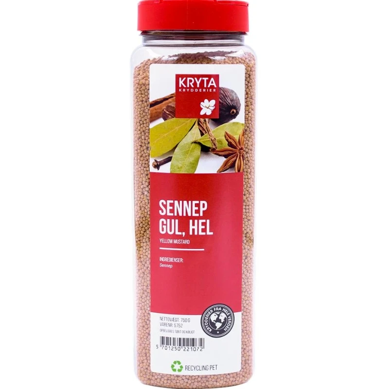 Ganze gelbe Senfkörner 750 g 11139 by KRYTA color Svart