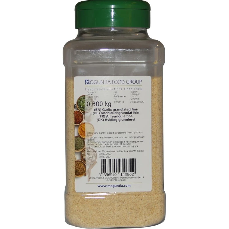 Knoblauchgranulat in Streudose 600 g 252186 by Moguntia color Svart