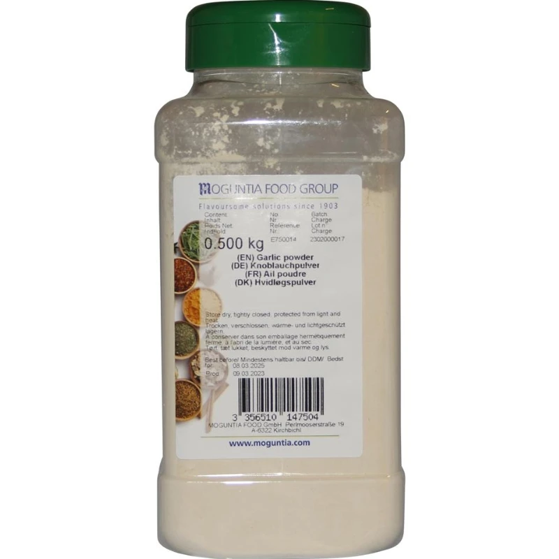Knoblauchpulver in Streudose 500 g 252243 by Moguntia color Svart