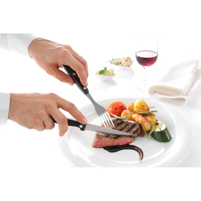 Steakgabeln 6er-Set 781432 by Hendi color Svart