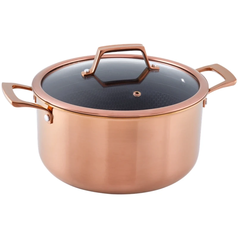 Hâws Santo Kochtopf 5,8 L mit Deckel und Hybridbeschichtung – Rose Gold 30-HSHCRRG58 by Hâws Santo color Rose Gull