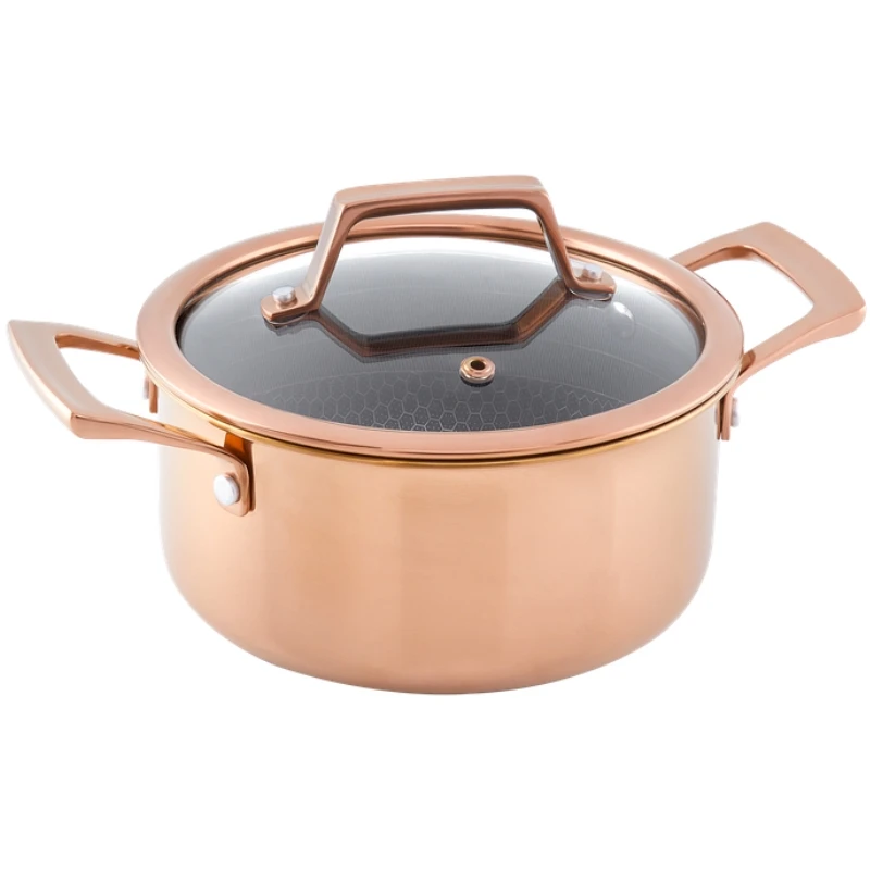 Hâws Santo Kochtopf 2,2 L mit Deckel und Hybridbeschichtung – Rose Gold 30-HSHCRRG26 by Hâws Santo color Rose Gull