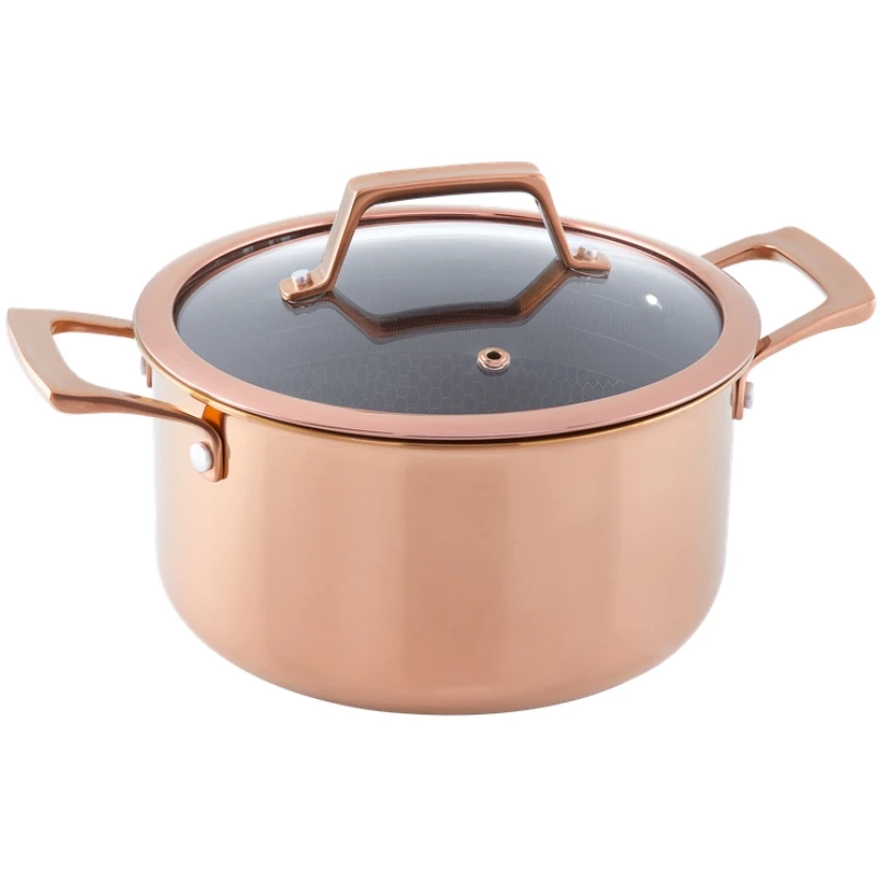 Hâws Santo Kochtopf 3,4 L mit Deckel & Hybridbeschichtung – Rose Gold 30-HSHCRRG36 by Hâws Santo color Rose Gull