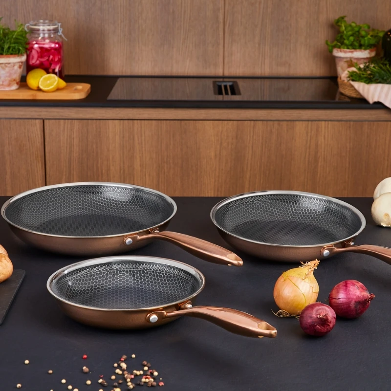 Hâws Santo Bratpfanne 28 cm mit Hybridbeschichtung – Rose Gold 30-HSHFPRG28 by Hâws Santo color Rose Gull