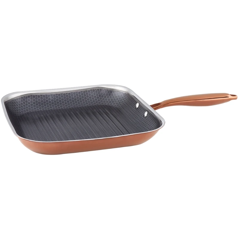 Hâws Santo Grillpfanne 28 cm mit Hybridbeschichtung – Rose Gold 30-HSHGPRG28 by Hâws Santo color Rose Gull