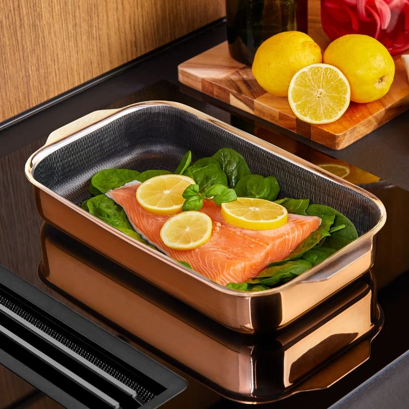 Hâws Santo Bräter 30x16 cm mit 2 mm Hybridbeschichtung – Rose Gold 30-HSHRRG18 by Hâws Santo color Rose Gull