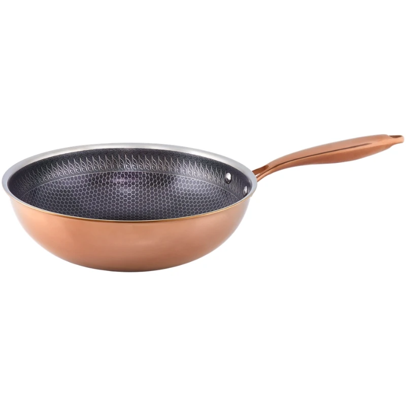 Hâws Santo Wok 28 cm mit Hybridbeschichtung – Rose Gold 30-HSHWRG28 by Hâws Santo color Rose Gull