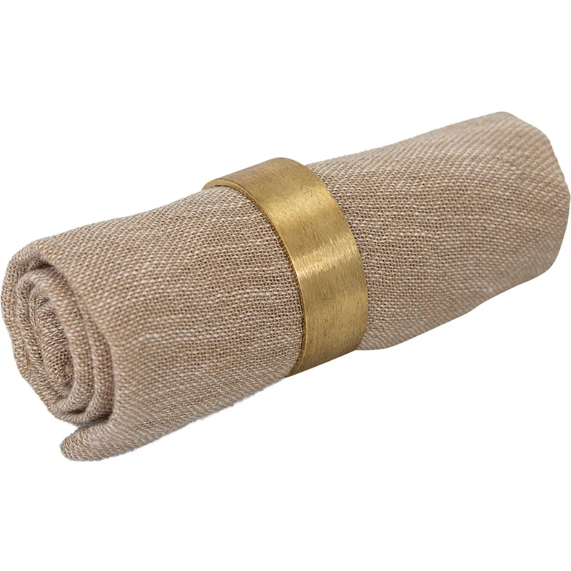 Laurie Serviettenringe, Gold, Messing, 4er-Set 48009130 by Bloomingville color Svart