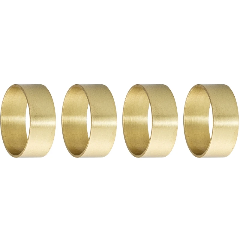 Laurie Serviettenringe, Gold, Messing, 4er-Set 48009130 by Bloomingville color Svart