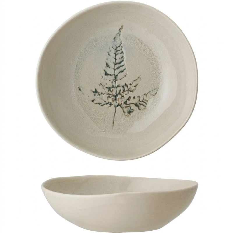 Bea Tiefer Teller, Natur, Steingut 82047391 by Bloomingville color Svart