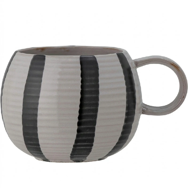 Serina Becher, Schwarz, Steingut 82052746 by Bloomingville color Svart