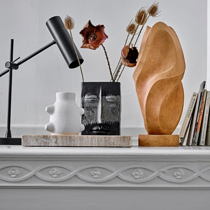 Majsa Tablett, Braun, Marmor 82058055 by Bloomingville color Svart
