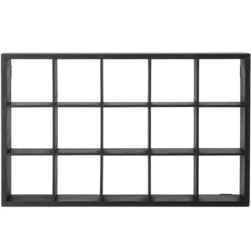 Olinn Wandregal, Schwarz, Kiefer 82059665 by Bloomingville color Svart