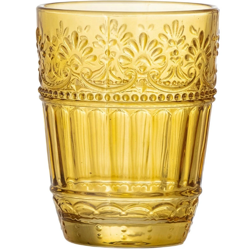 Feyza Trinkglas, Gelb, Glas - 26 cl 82060256 by Bloomingville color Svart