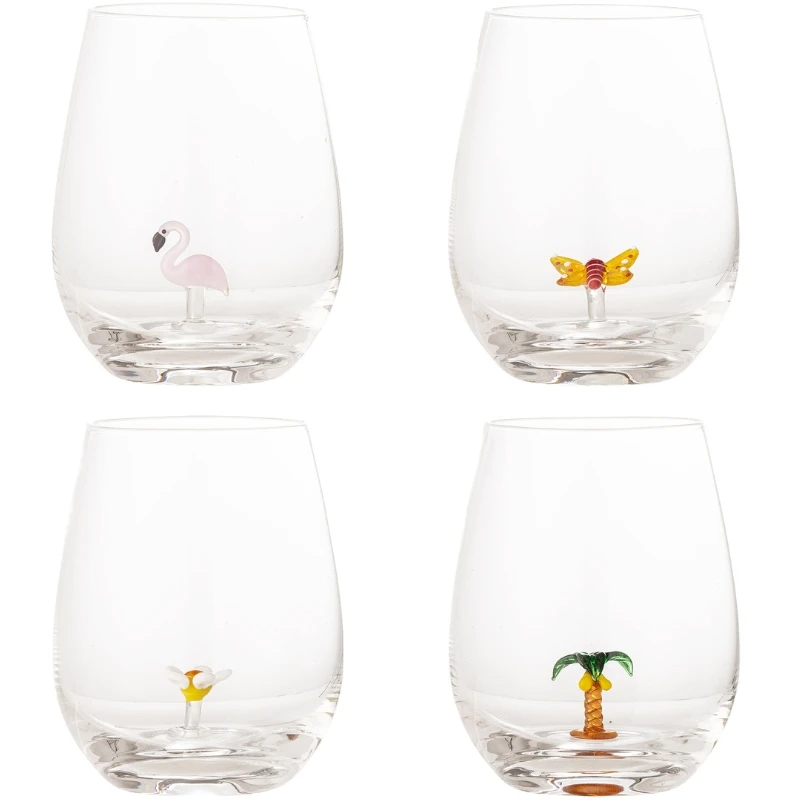 Misa Trinkgläser, 4er-Set, Klar, Glas 82061805 by Bloomingville color Svart