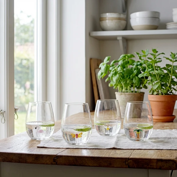Misa Trinkgläser, 4er-Set, Klar, Glas 82061805 by Bloomingville color Svart