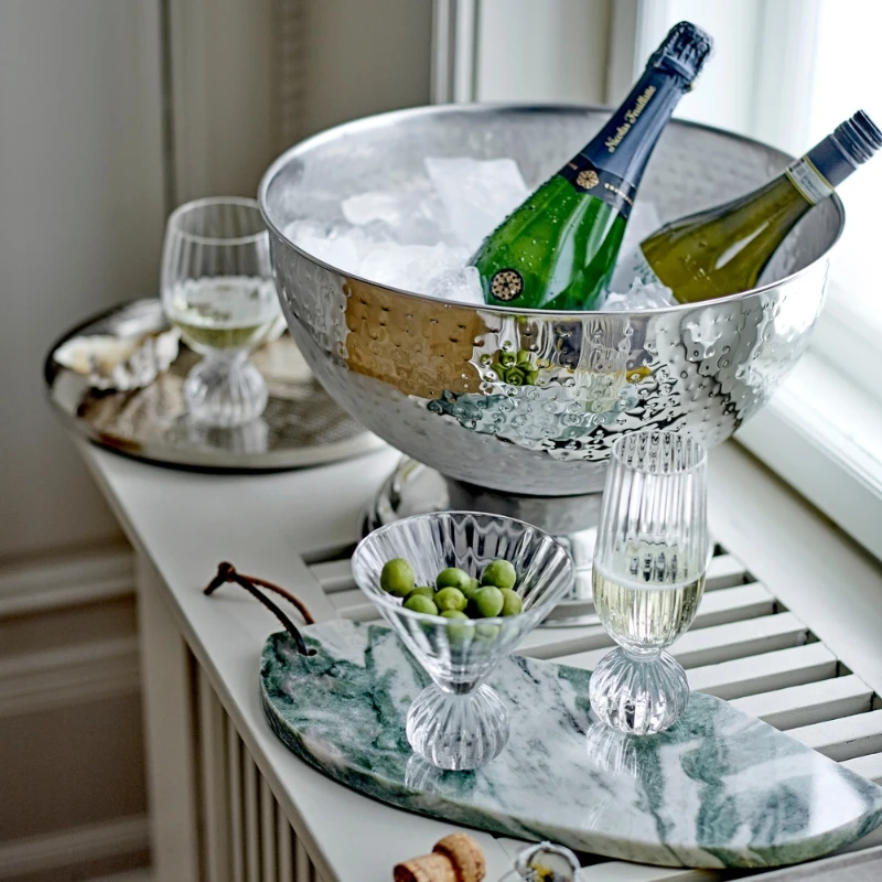 Kaluka Champagnerkühler, Silber, Edelstahl 82068272 by Bloomingville color Svart