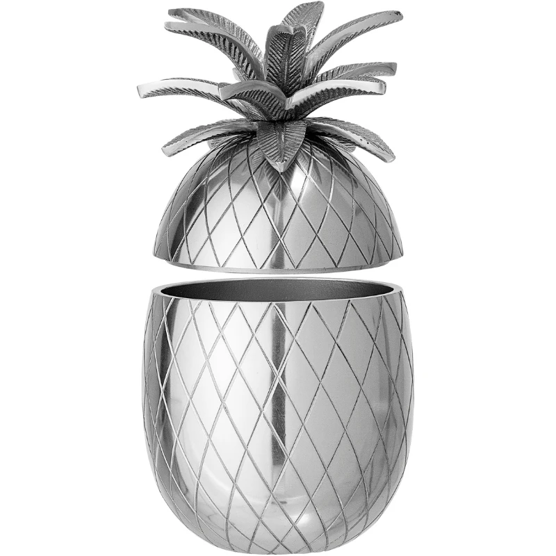 Yuichi Eiseimer aus silberfarbenem Aluminium 82068319 by Bloomingville color Svart