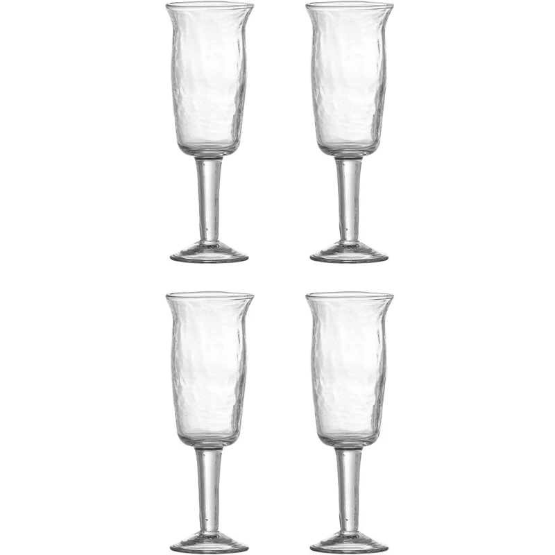 Asha Weinglas, Klar, Recyceltes Glas, 4er-Set 82068388 by Bloomingville color Svart