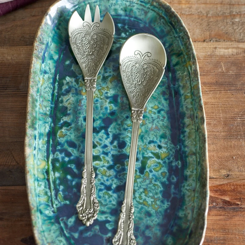 Kalima Salatbesteck, Messing, 2-tlg. 82068417 by Bloomingville color Svart