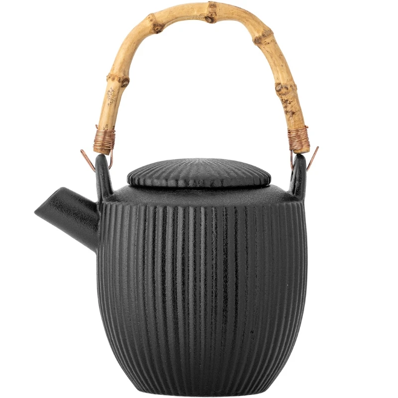 Neri Teekanne, Schwarz, Steingut 82072015 by Bloomingville color Svart
