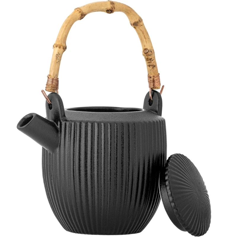 Neri Teekanne, Schwarz, Steingut 82072015 by Bloomingville color Svart