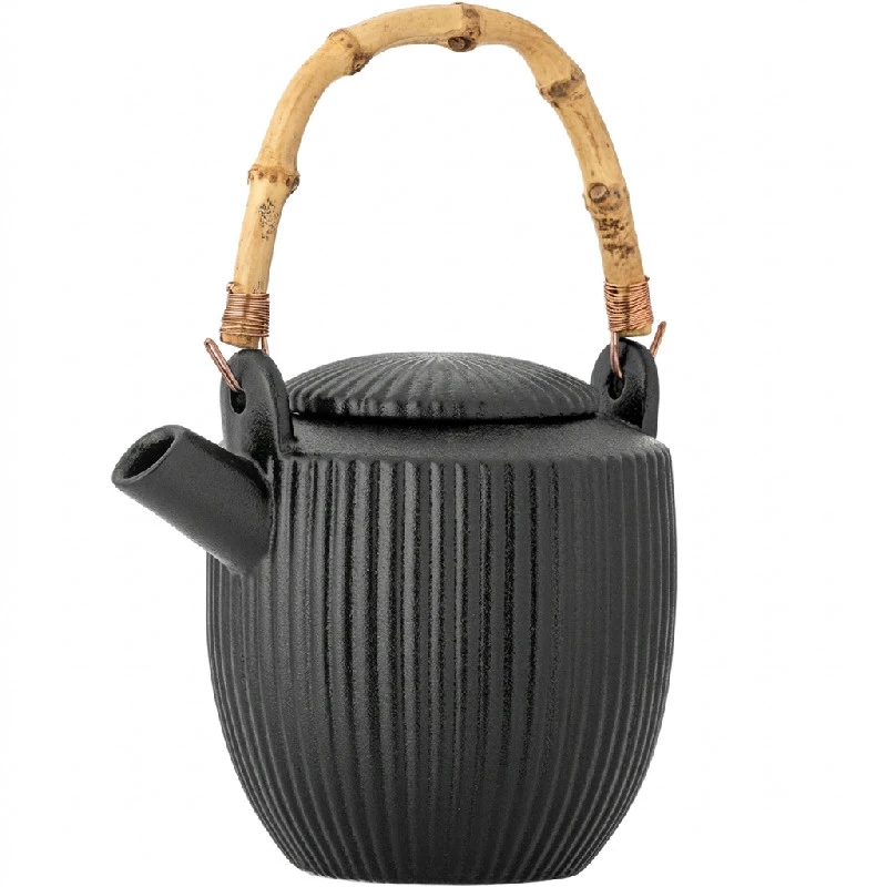 Neri Teekanne, Schwarz, Steingut 82072015 by Bloomingville color Svart