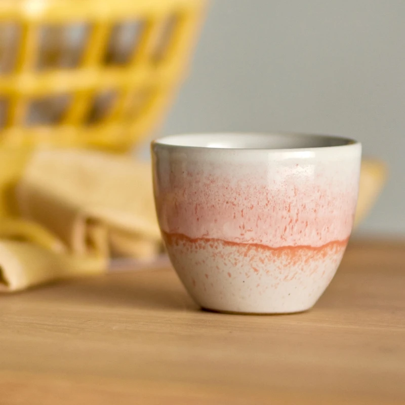 Paula Tasse, Orange, Steingut 82072063 by Bloomingville color Svart