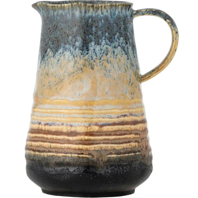 Deana Krug, Blau, Steingut 82072582 by Bloomingville color Svart