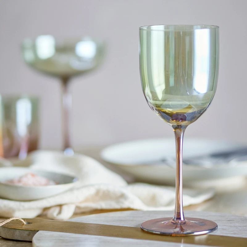 Aston Weingläser, Bronze, Glas, 4er-Set 82072596 by Bloomingville color Svart