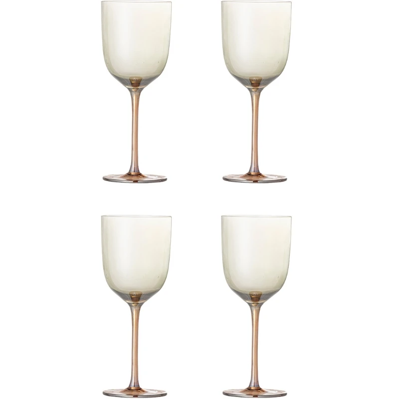 Aston Weingläser, Bronze, Glas, 4er-Set 82072596 by Bloomingville color Svart