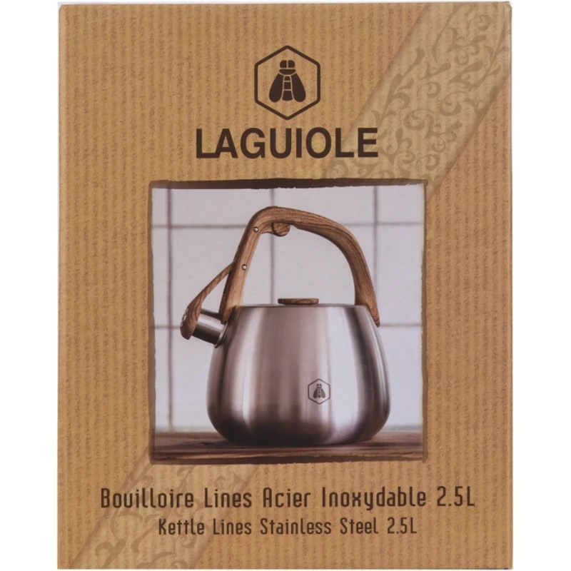 Laguiole Teekessel mit holzfarbenem Griff 40269106 by Laguiole color Svart