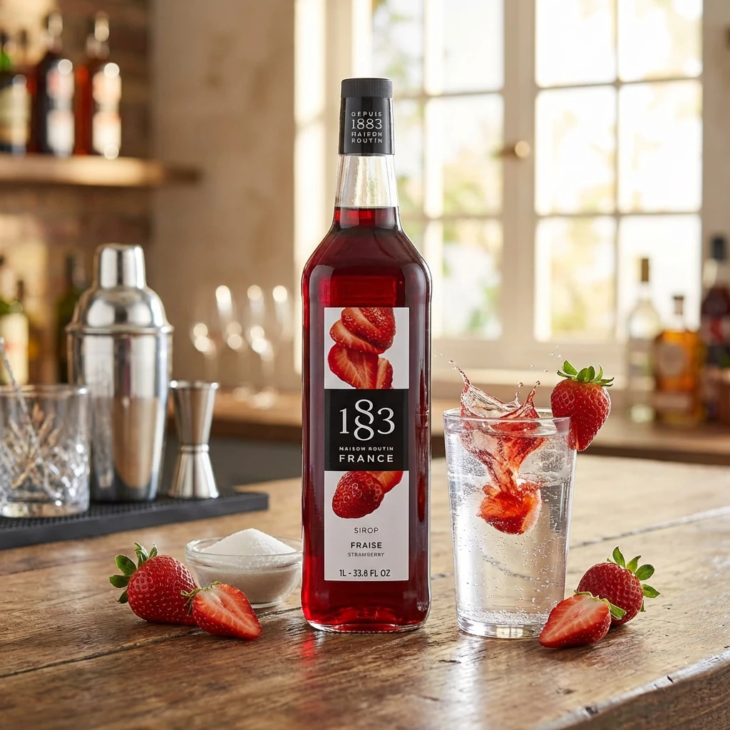 1883 Sirup Erdbeere / Strawberry FL 100 61104 by 1883 color Svart
