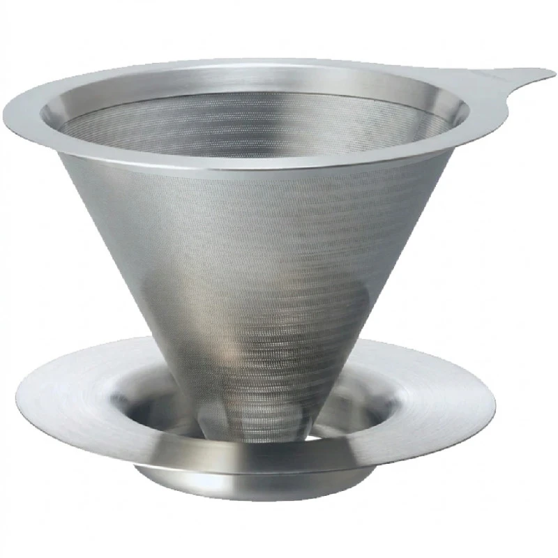 Hario Doppelfilter Metall Dripper 01 – Silber DMD-01-HSV by Hario color Svart