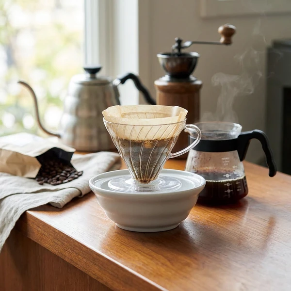 HARIO V60 Abtropfschale Keramik Weiß DT-1W by Hario color Svart