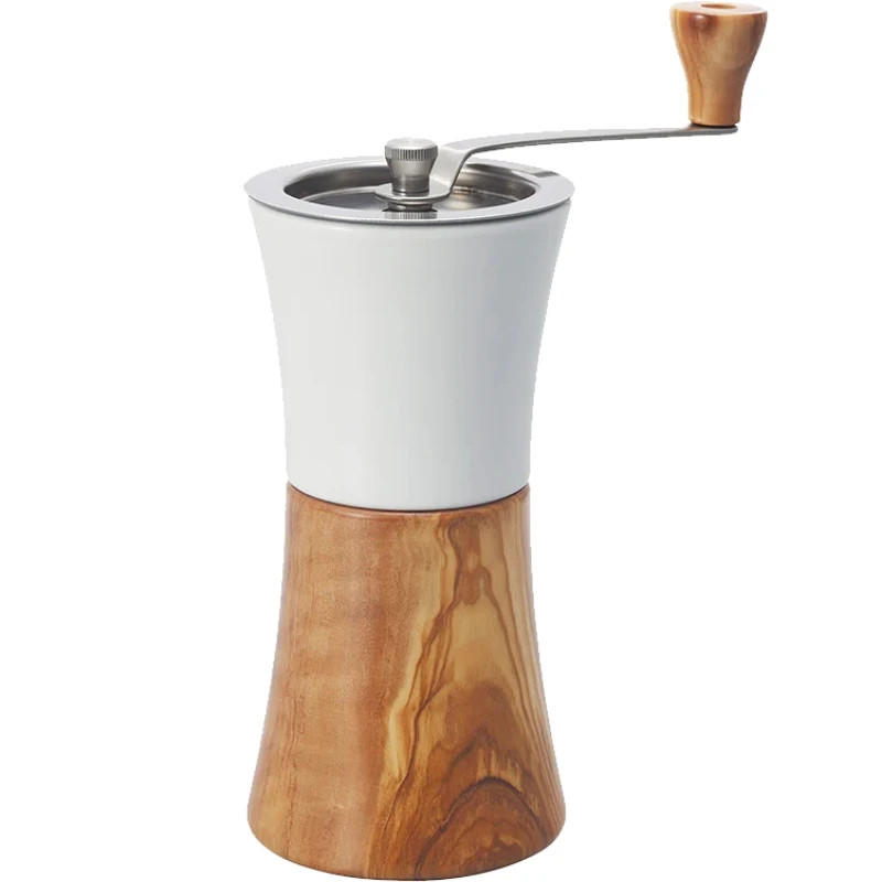 Hario Keramische Kaffeemühle Wood N aus Olivenholz MCWN-2-OV by Hario color Svart