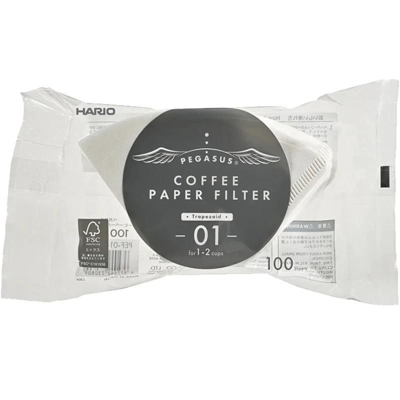 Pegasus Papierfilter 01 Weiß 100 Stk. - Hario PEF-01-100W by Hario color Svart