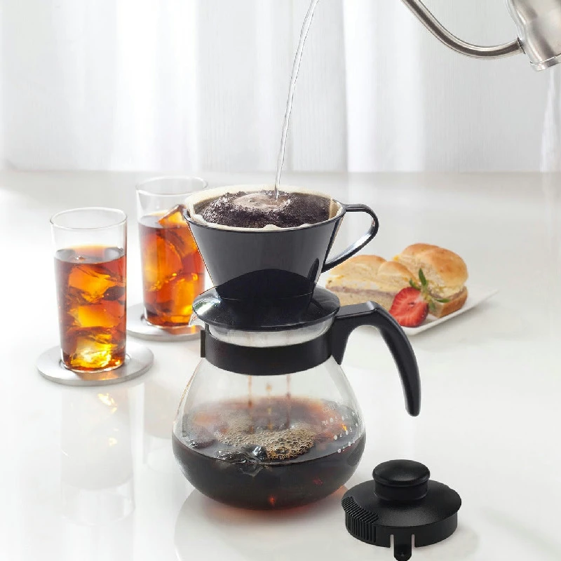 Hario Teco Dripper-Set TCDN-100-B by Hario color Svart