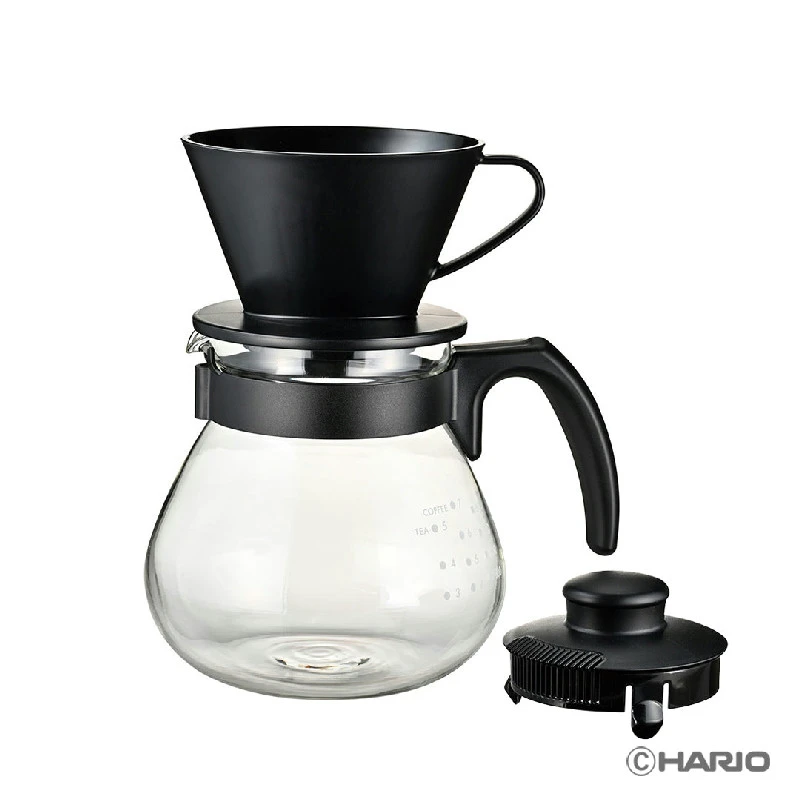 Hario Teco Dripper-Set TCDN-100-B by Hario color Svart