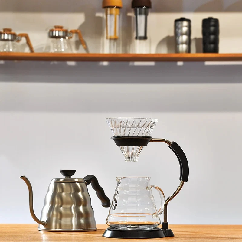HARIO V60 Arm Stand Glas-Dripper-Set – Schwarz VAS-8006-G by Hario color Svart